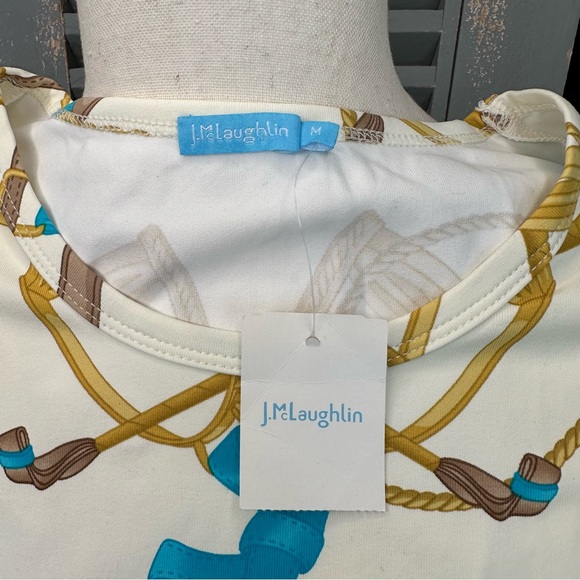 J. McLaughlin Signature 3/4 Sleeve Tee Equestrian Sz M NWT - Picture 10 of 16